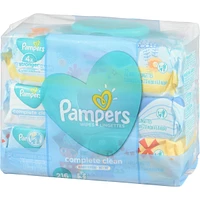Pampers Baby Wipes Complete Clean Baby Fresh Scent 3X Pop-Top 216 Count