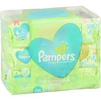 Pampers Baby Wipes Complete Clean Unscented 3X Pop-Top 216 Count