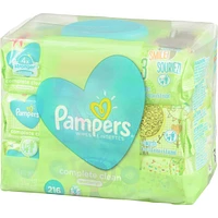 Pampers Baby Wipes Complete Clean Unscented 3X Pop-Top 216 Count