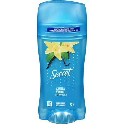 Secret Invisible Solid Antiperspirant and Deodorant, Vanilla Scent, 73 g