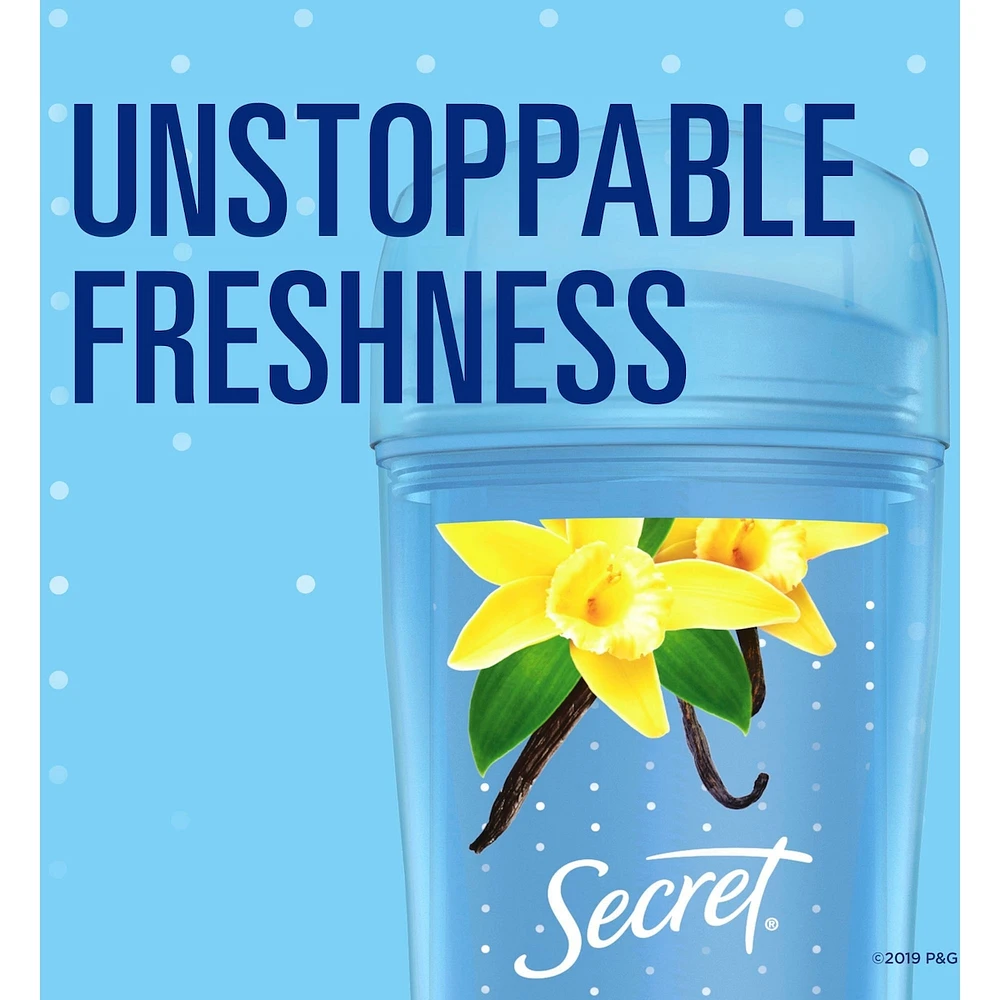 Secret Invisible Solid Antiperspirant and Deodorant, Vanilla Scent, 73 g