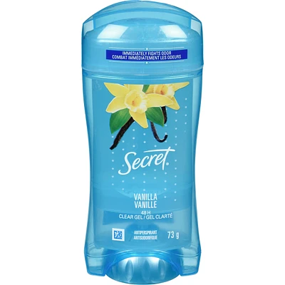 Secret Clear Gel Antiperspirant and Deodorant, Vanilla Scent, 73 grams
