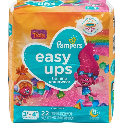 Pampers Easy Ups Training Underwear Girls Size 5 3T-4T Count