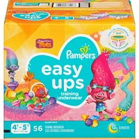 Pampers Easy Ups Training Underwear Girls Size 6 4T-5T 56 Count