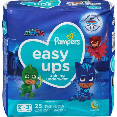 Pampers Easy Ups Training Underwear Boys Size 4 2T-3T 25 Count