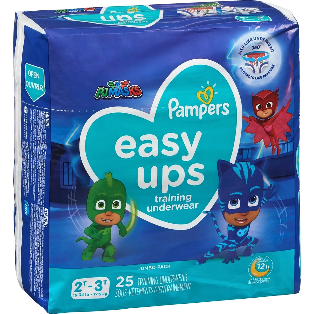Pampers Easy Ups Training Underwear Boys Size 4 2T-3T 25 Count