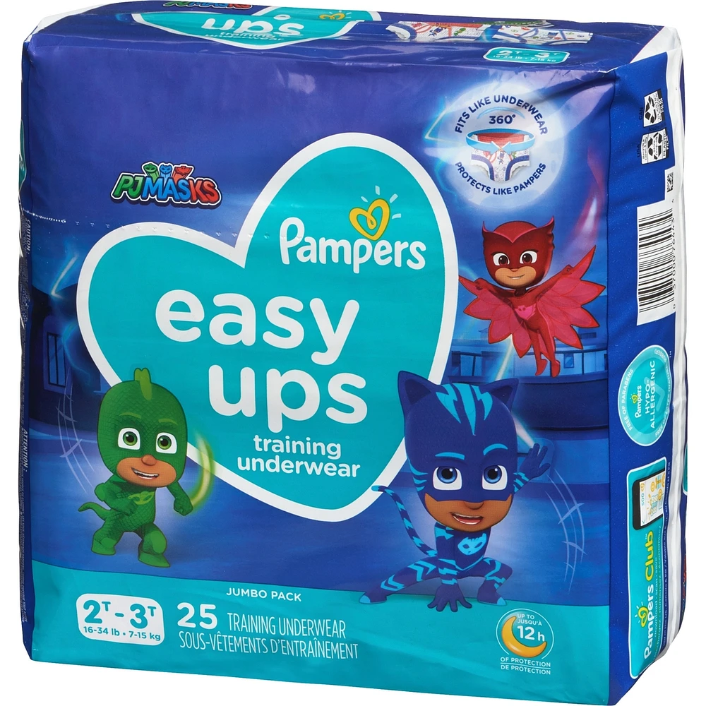 Pampers Easy Ups Training Underwear Boys Size 4 2T-3T 25 Count