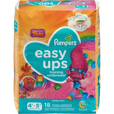 Pampers Easy Ups Training Underwear Girls Size 6 4T-5T