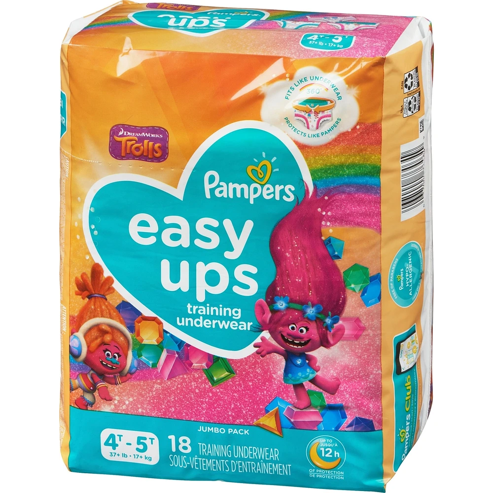 Pampers Easy Ups Training Underwear Girls Size 6 4T-5T