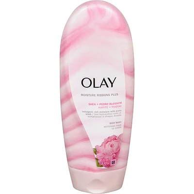 Olay Moisture Ribbons Plus Shea + Peony Blossom Body Wash, 532 mL