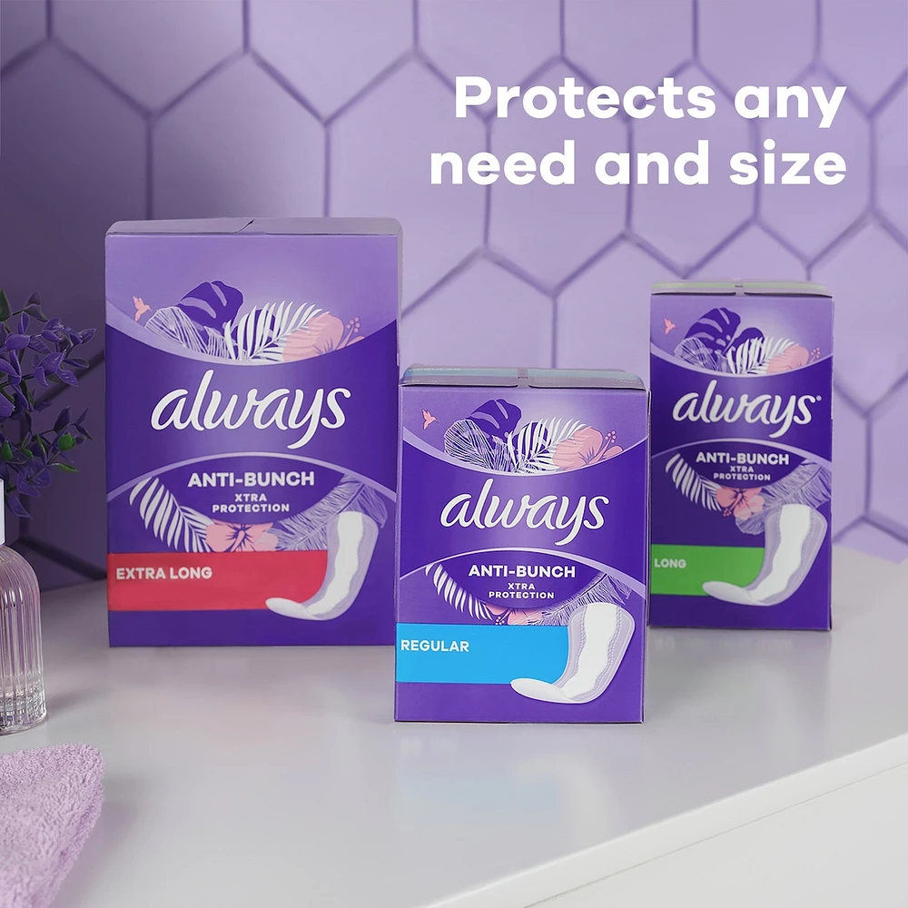 Anti-Bunch Xtra Protection Daily Liners Extra Long Unscented