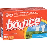 Dryer Sheets, Outdoor Fresh, 80 count