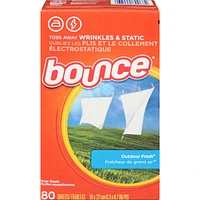 Dryer Sheets, Outdoor Fresh, 80 count