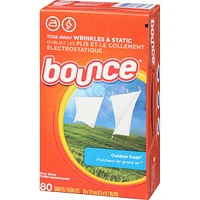 Dryer Sheets, Outdoor Fresh, 80 count