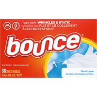 Fabric Softener Dryer Sheets, Fresh Linen, 80 count