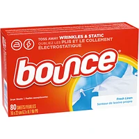 Fabric Softener Dryer Sheets, Fresh Linen, 80 count