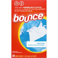 Fabric Softener Dryer Sheets, Fresh Linen, 80 count