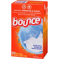 Fabric Softener Dryer Sheets, Fresh Linen, 80 count