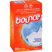 Fabric Softener Dryer Sheets, Fresh Linen, 80 count