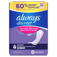 Adult Incontinence Pads for Women, Ultimate Extra Protect Absorbency, Long Length, Postpartum Pads, 42 CT