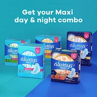 Maxi Overnight Pads with Wings, Size 4, Overnight, Unscented