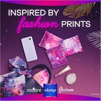 Serviettes Always Radiant FlexFoam, taille 4, de nuit, protection sans fuites ni odeurs à 100 %, avec ailes, parfumées, 20 su