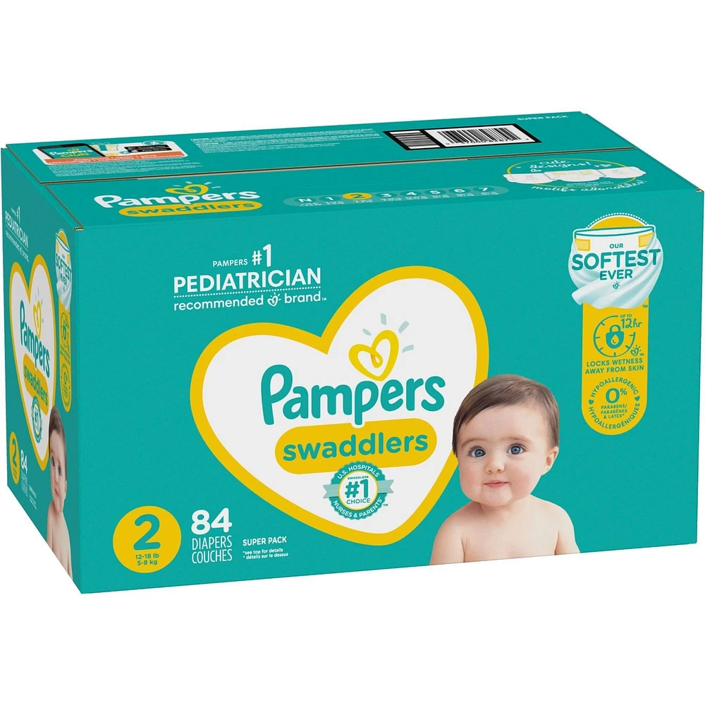 Pampers Swaddlers Diapers Size 2 84 Count