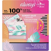 Always Radiant FlexFoam Teen Pads Regular Absorbency with Wings, 14 Count