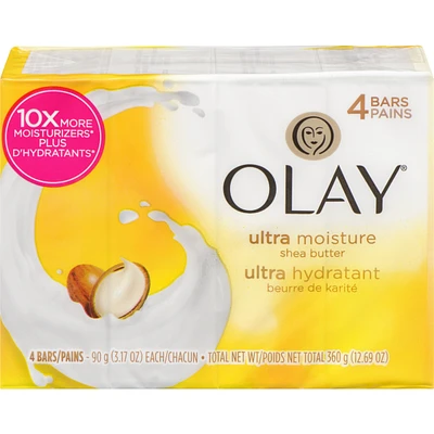 Olay Moisture Outlast Ultra Moisture Shea Butter Beauty Bar 90 g, 4 count