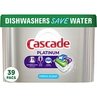 Platinum ActionPacs Dishwasher Detergent Pods, Fresh, 39 Count