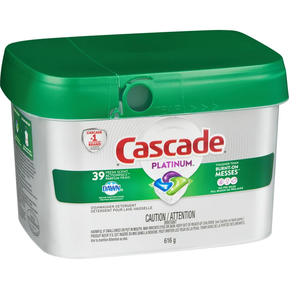 Platinum ActionPacs Dishwasher Detergent Pods, Fresh, 39 Count