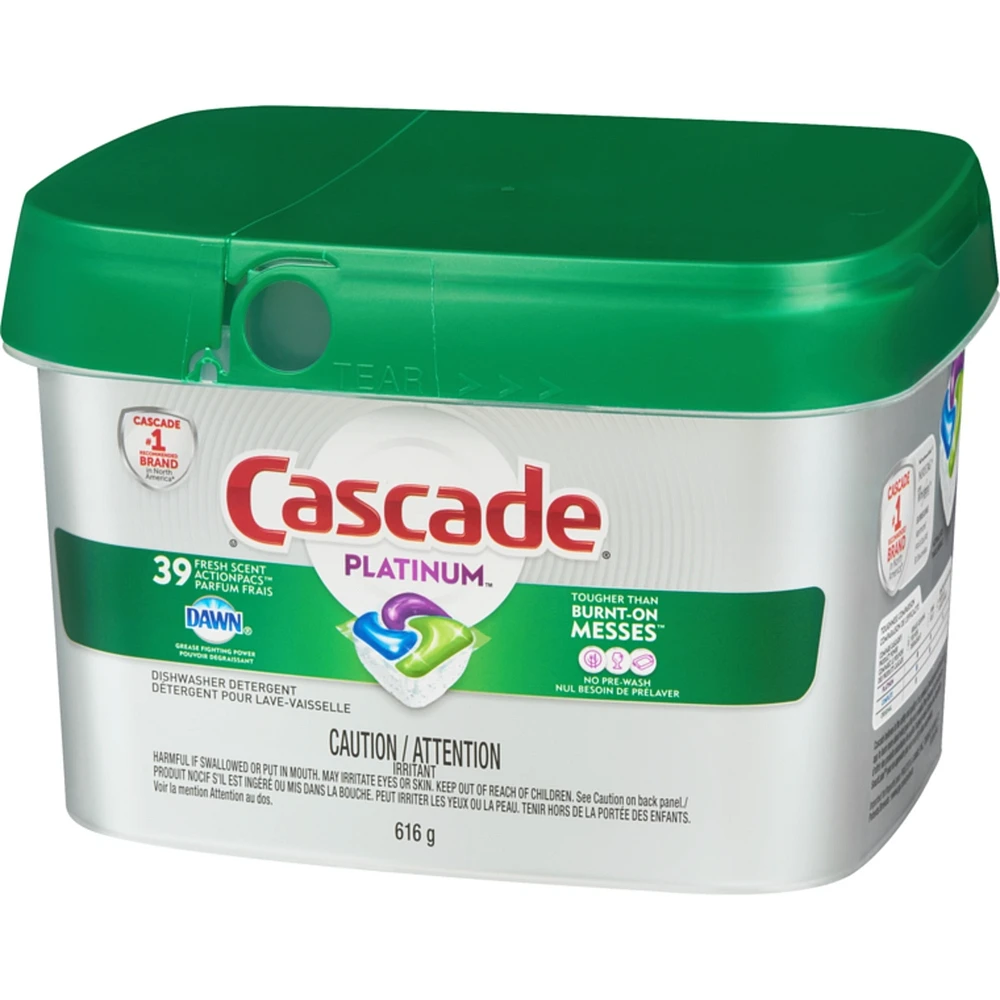 Platinum ActionPacs Dishwasher Detergent Pods, Fresh, 39 Count