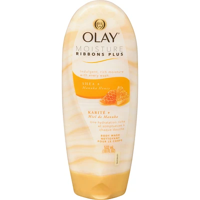 Olay Moisture Ribbons Plus Shea + Manuka Honey Body Wash, 532 mL