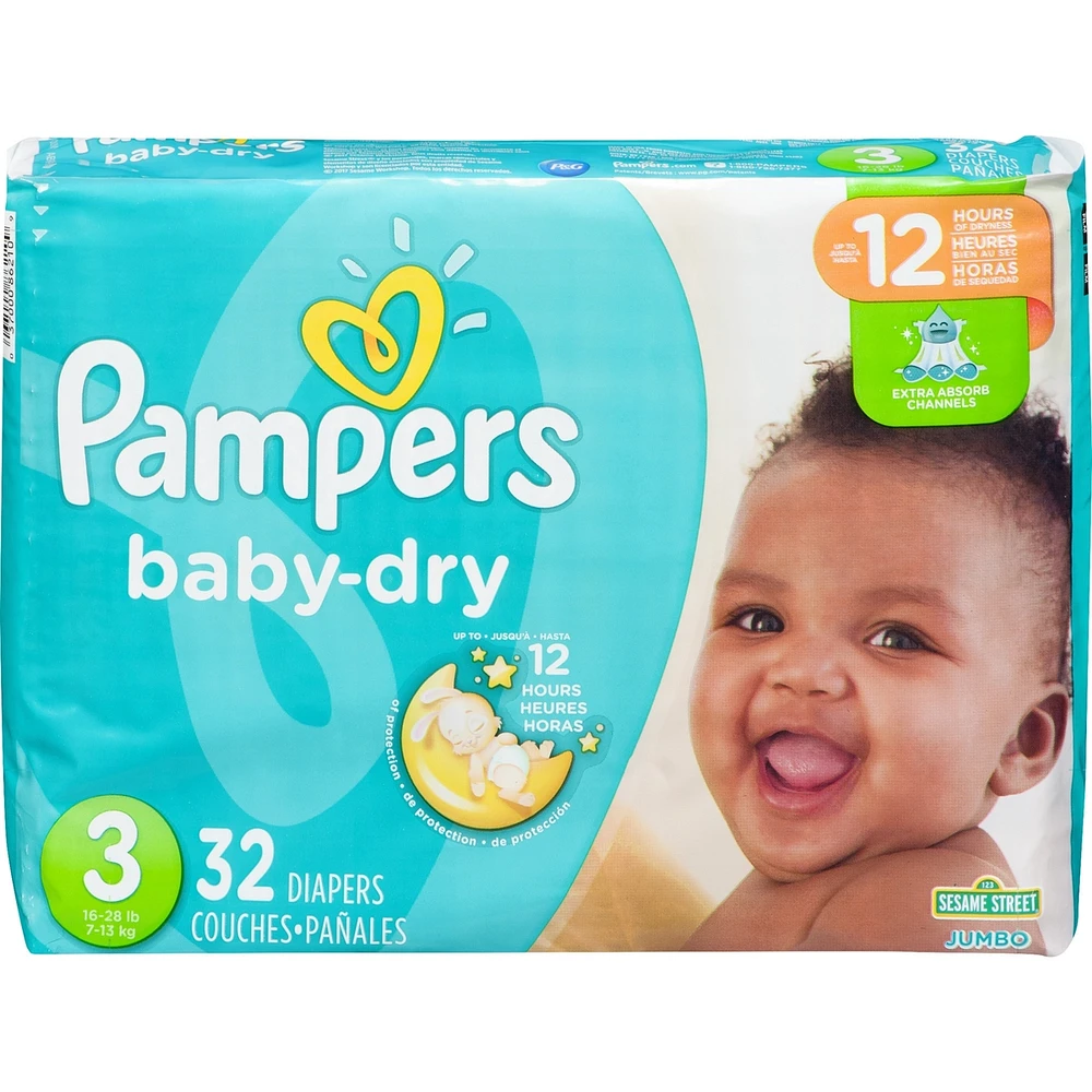 Pampers Baby-Dry Diapers Size