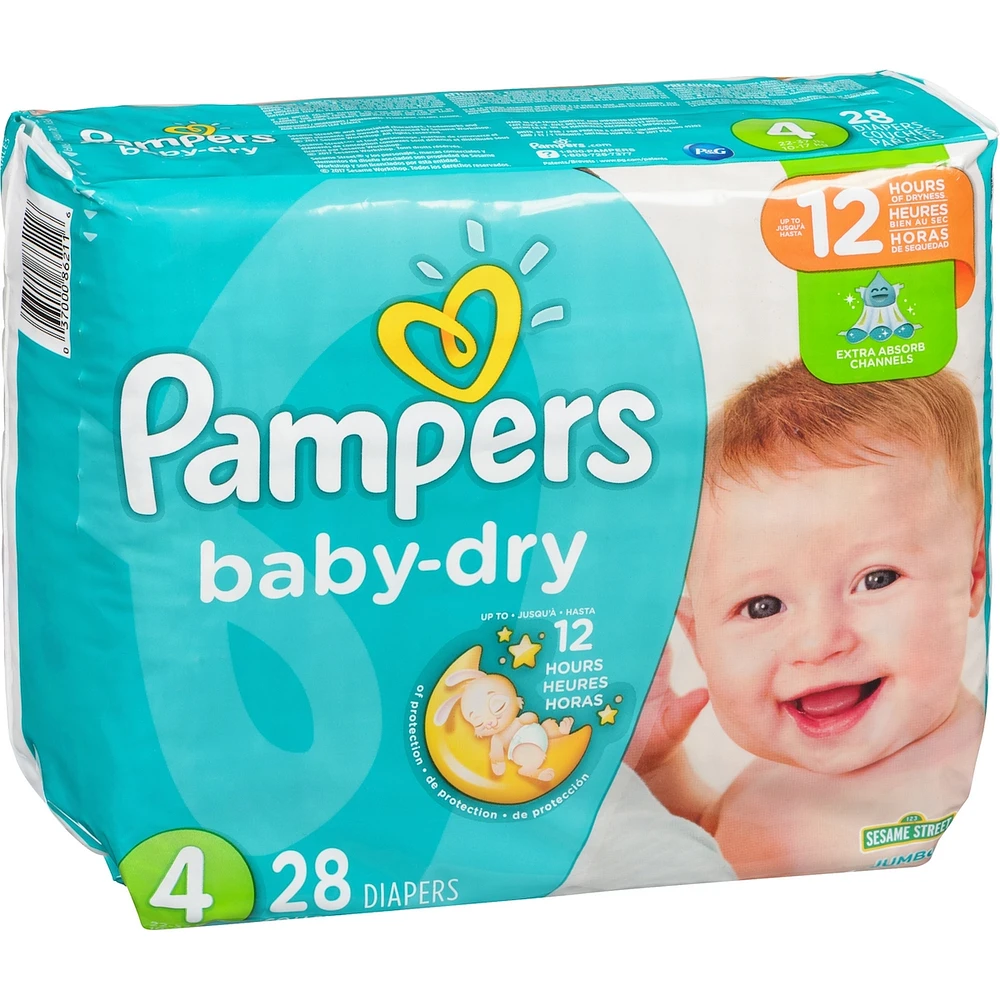 Couches Pampers Baby-Dry, taille 4