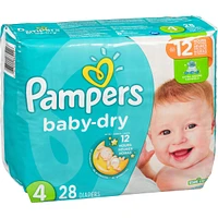 Couches Pampers Baby-Dry, taille 4