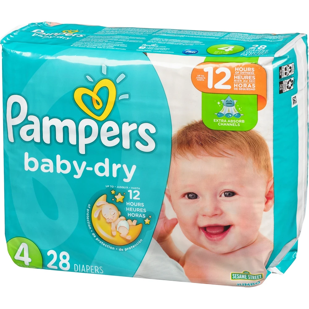 Couches Pampers Baby-Dry, taille 4