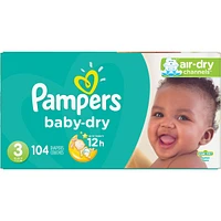 Pampers Baby-Dry Diapers Size 3 104 Count