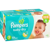 Pampers Baby-Dry Diapers Size 3 104 Count