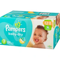 Pampers Baby-Dry Diapers Size 3 104 Count
