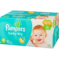 Pampers Baby-Dry Diapers Size 4 92 Count