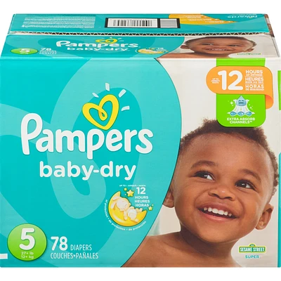 Pampers Baby-Dry Diapers Size 5 78 Count