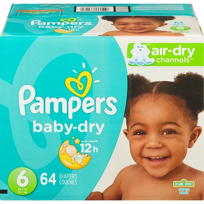 Pampers Baby-Dry Diapers Size 6 64 Count