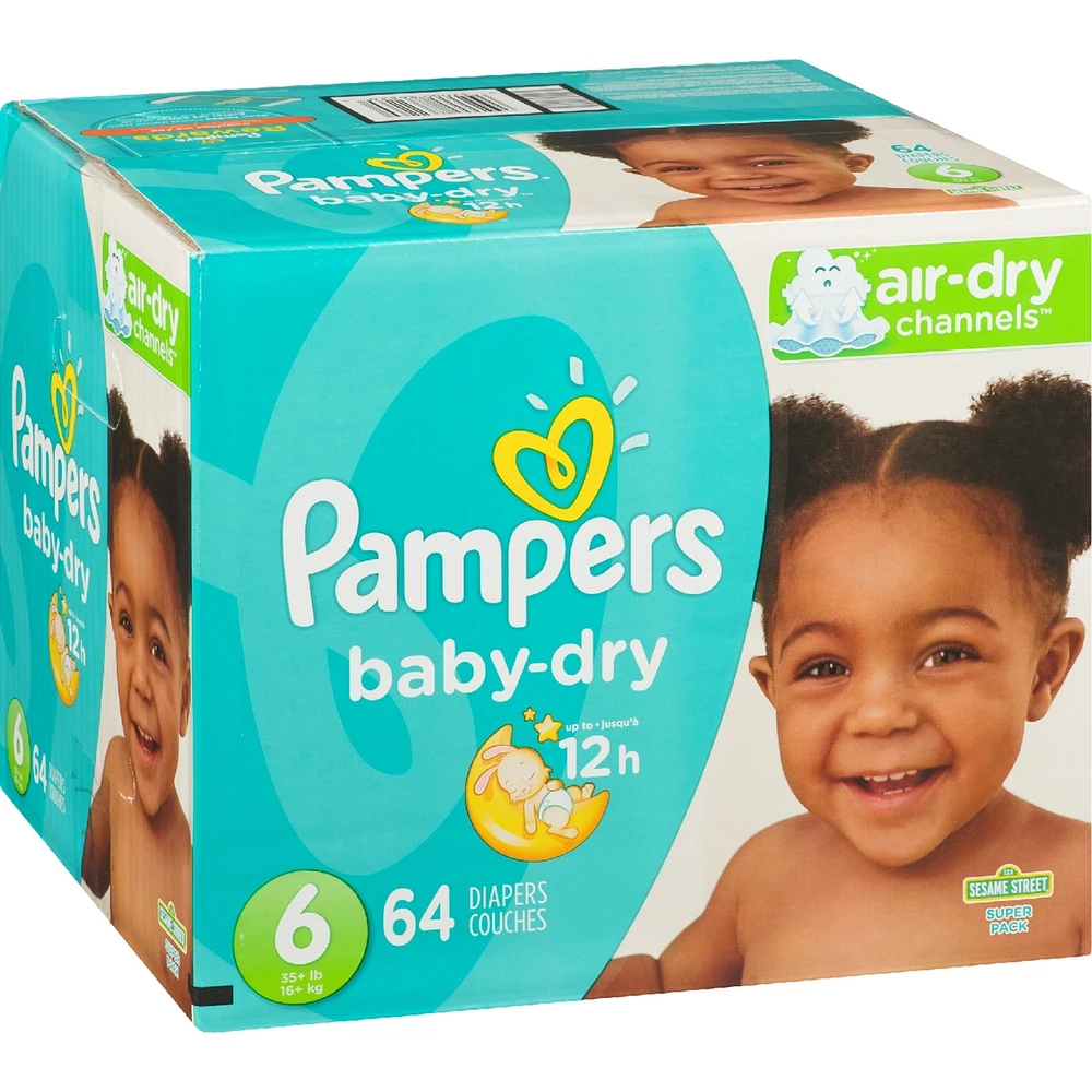 Pampers Baby-Dry Diapers Size 6 64 Count