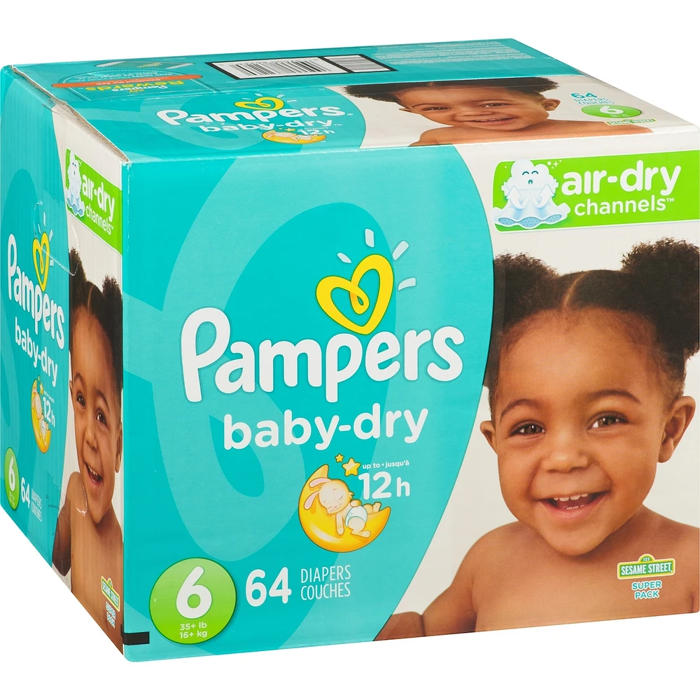 Pampers Baby-Dry Diapers Size 6 64 Count