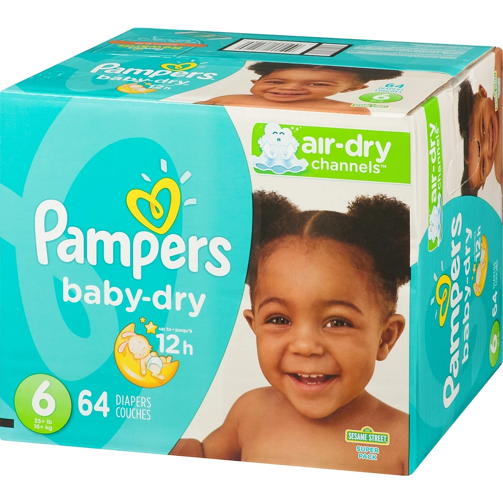 Pampers Baby-Dry Diapers Size 6 64 Count