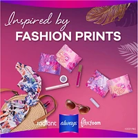 Serviettes Always Radiant FlexFoam, taille 2, flux abondant, protection sans fuites ni odeurs à 100 %, avec ailes, parfumées, 26 u
