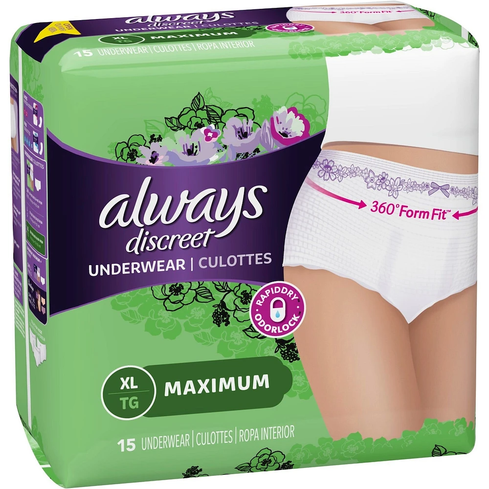 Discreet, Postpartum Incontinence Underwear, Maximum