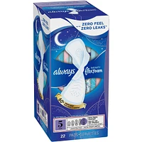 Serviettes Always Infinity FlexFoam, nuit, flux très abondant, taille 5, jusqu’à zéro sensation et zéro fuites pendant 12 heures, avec ailes, np, 22 u