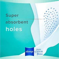 Always Pure Cotton with FlexFoam Pads Size 2, 12 Count